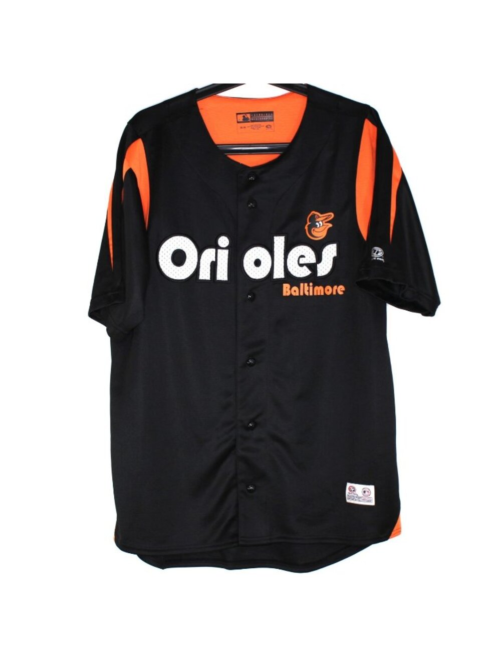 True Fan Mens Medium Baltimore Orioles Spell Out Baseball Jersey N1456